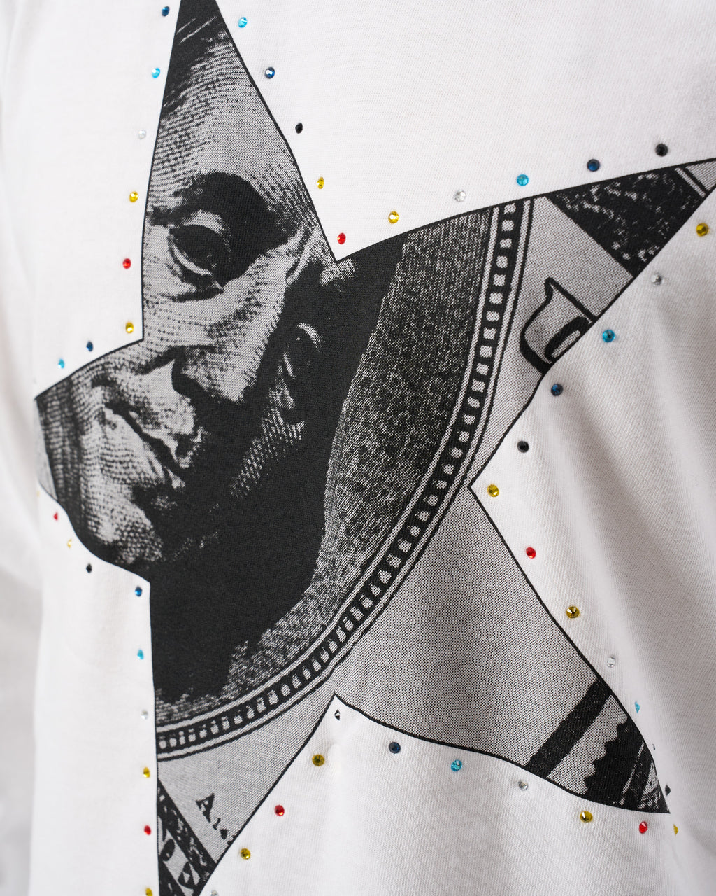 【STUD MUFFIN(スタッドマフィン)】 5.6ozコットン天竺ドルスターカラークリスタルLS Tシャツ(624-02897)