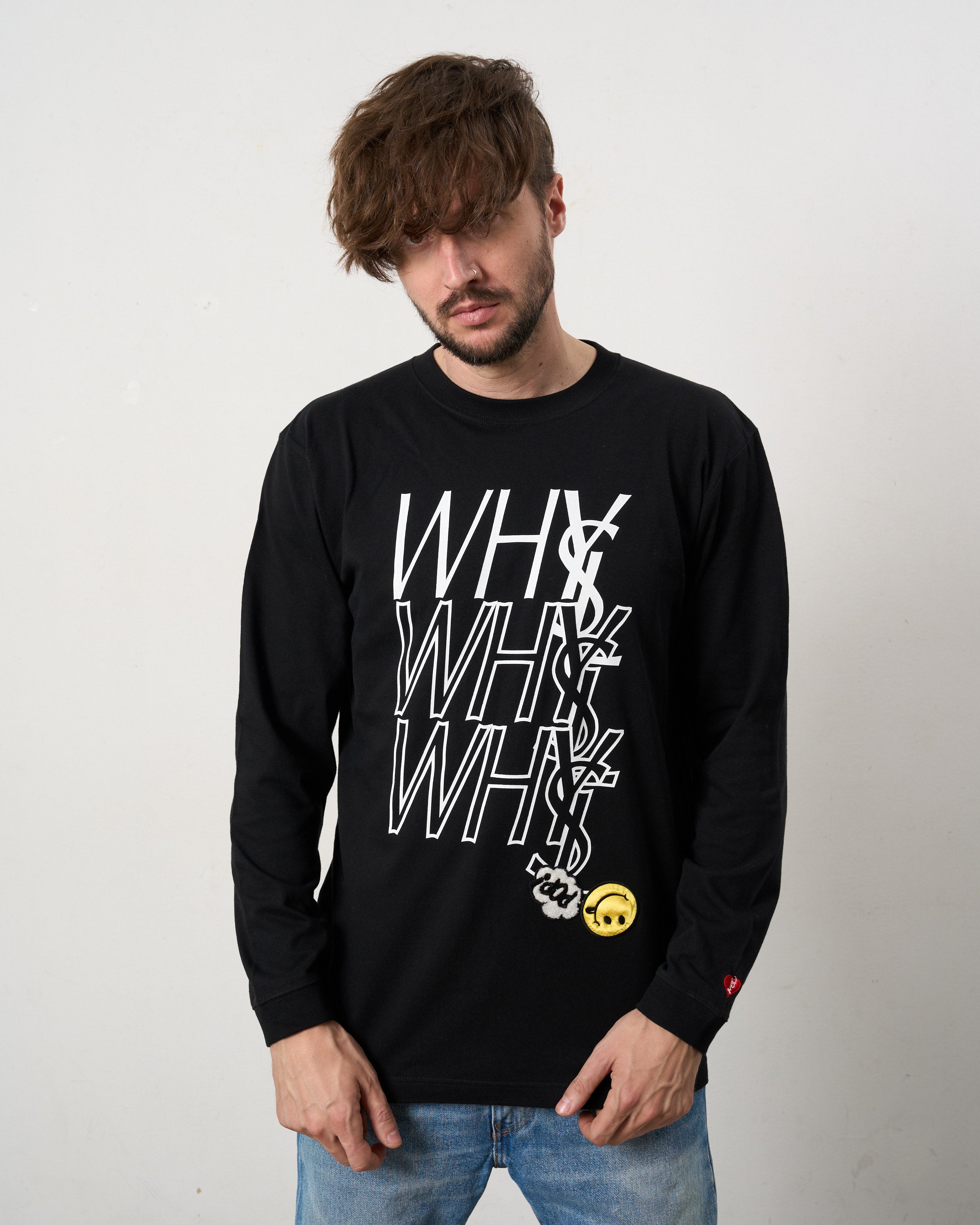 【STUD MUFFIN(スタッドマフィン) 5.6ozコットン天竺 WHYSL-サガラパッチワークLS Tシャツ(624-02906)