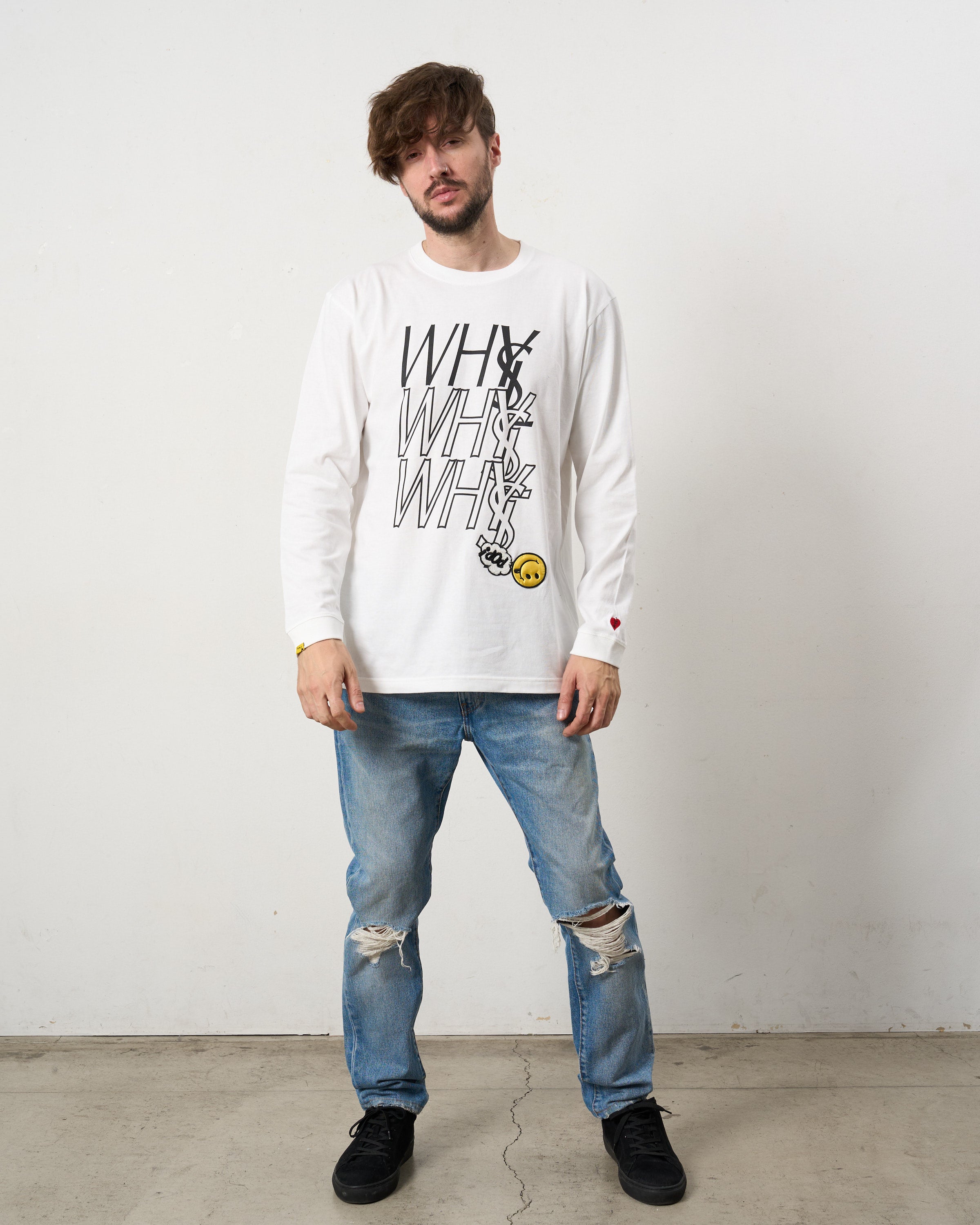 【STUD MUFFIN(スタッドマフィン) 5.6ozコットン天竺 WHYSL-サガラパッチワークLS Tシャツ(624-02906)