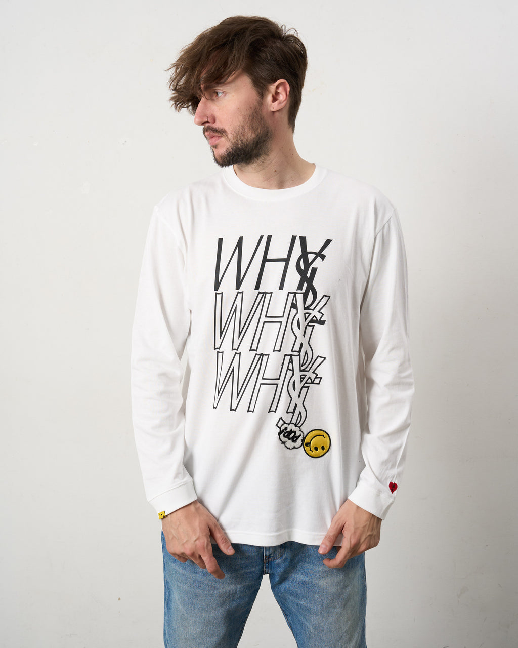 【STUD MUFFIN(スタッドマフィン) 5.6ozコットン天竺 WHYSL-サガラパッチワークLS Tシャツ(624-02906)