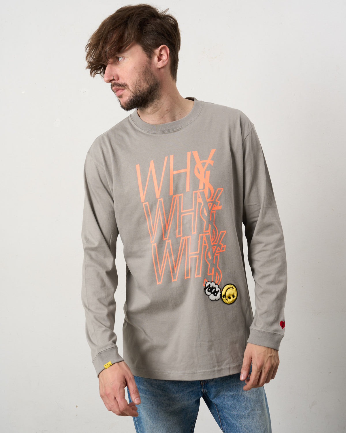 【STUD MUFFIN(スタッドマフィン) 5.6ozコットン天竺 WHYSL-サガラパッチワークLS Tシャツ(624-02906)