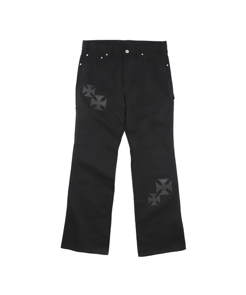 mindseeker×Dickies Iron Cross Patch Flare Pants　/　Black