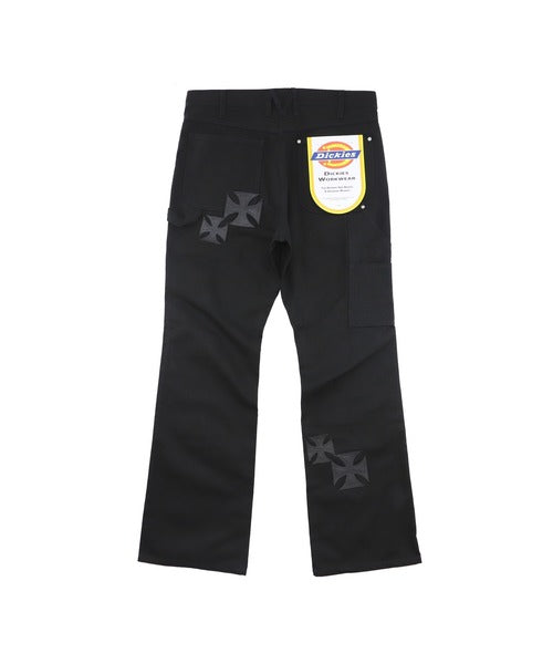 mindseeker×Dickies Iron Cross Patch Flare Pants　/　Black