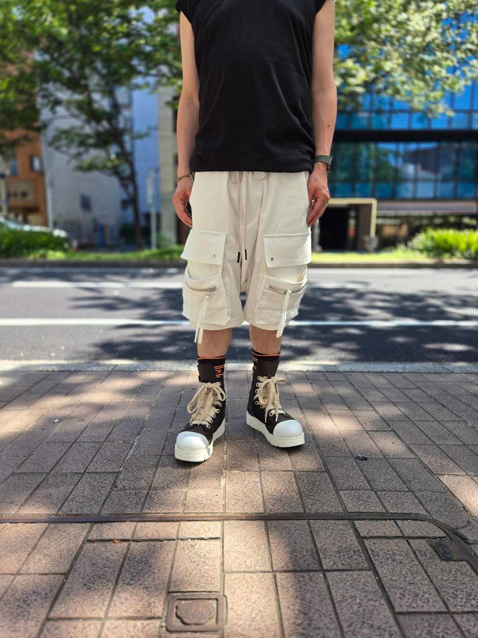 A.F ARTEFACT CARGO SHORTS / TWILL - COTTON & HEMP