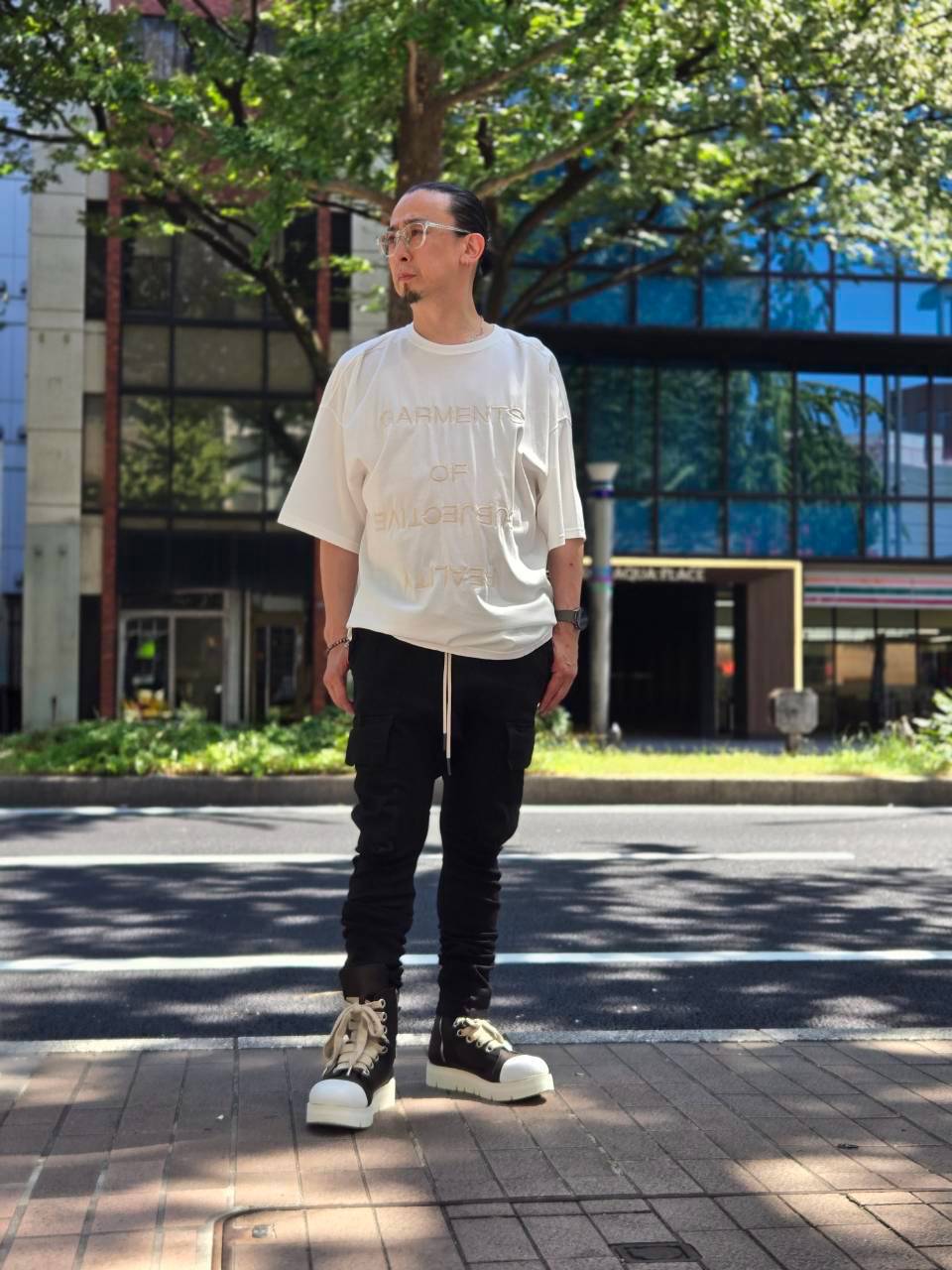 A.F ARTEFACT "tdc" DENIM SARROUEL CARGO SKINNY (BLACK)