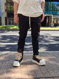 A.F ARTEFACT "tdc" DENIM SARROUEL CARGO SKINNY (BLACK)