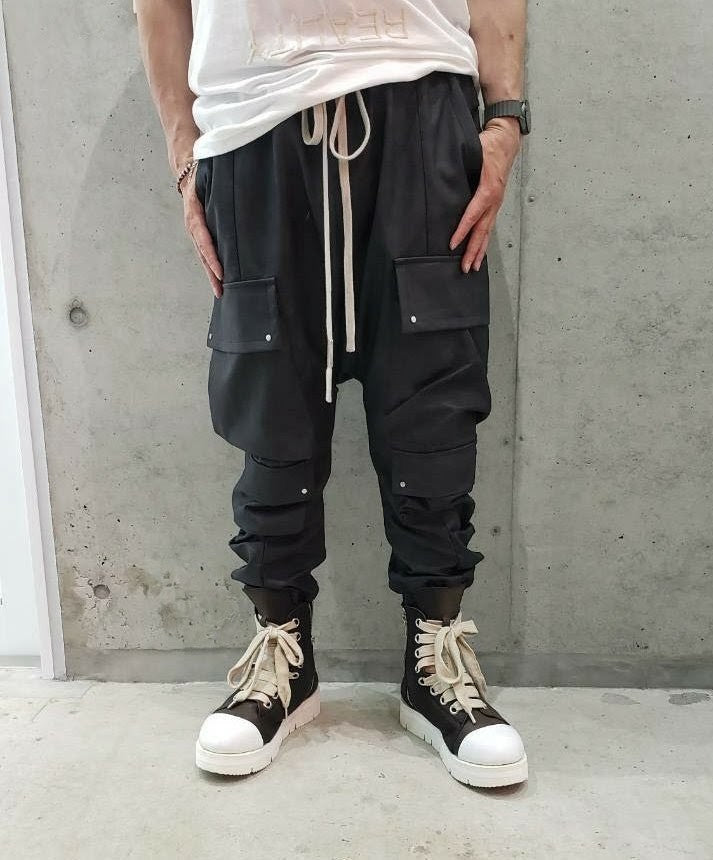 -A.F ARTEFACT   Vegan Leather Sarouel Easy / ブラック (ag-14047-2)