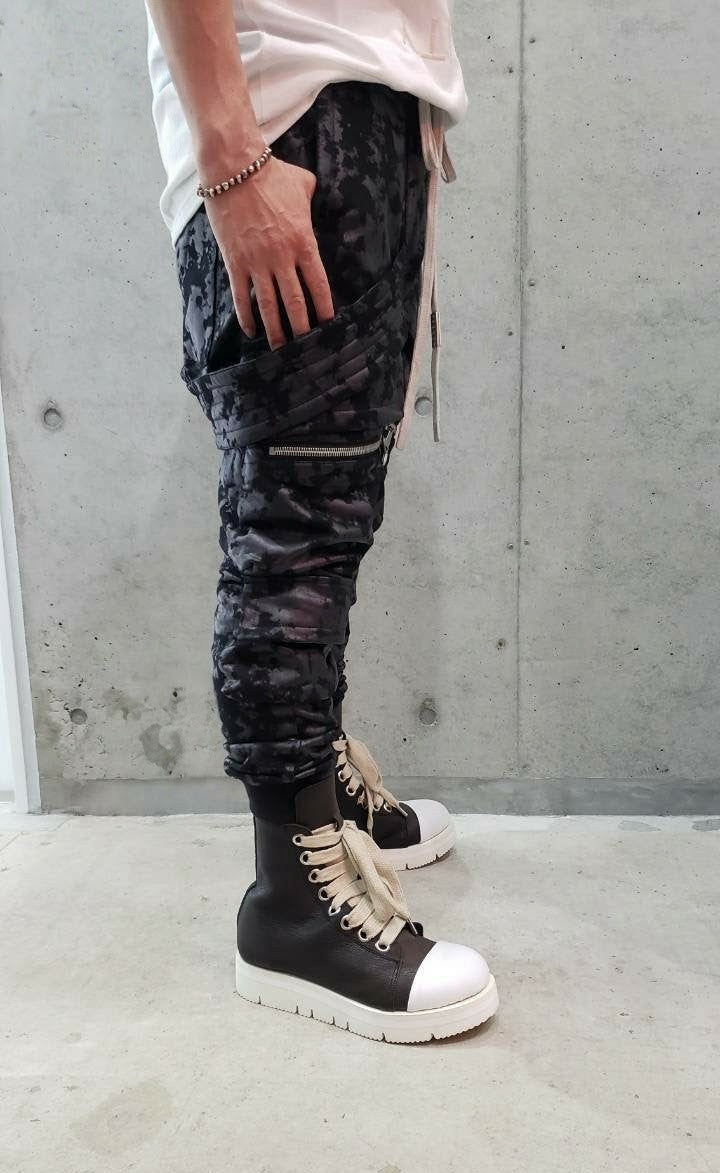 A.F ARTEFACT 　Sweat Belt Cargo Sarouel Easy / ブラック (ag-14043)