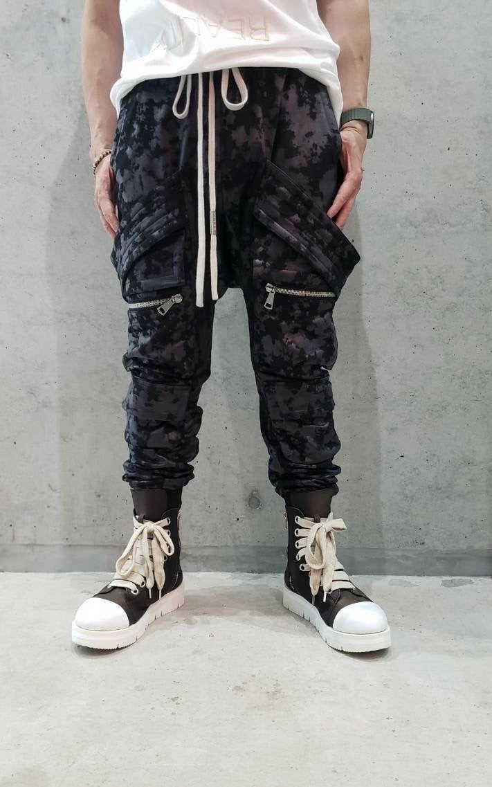 A.F ARTEFACT 　Sweat Belt Cargo Sarouel Easy / ブラック (ag-14043)