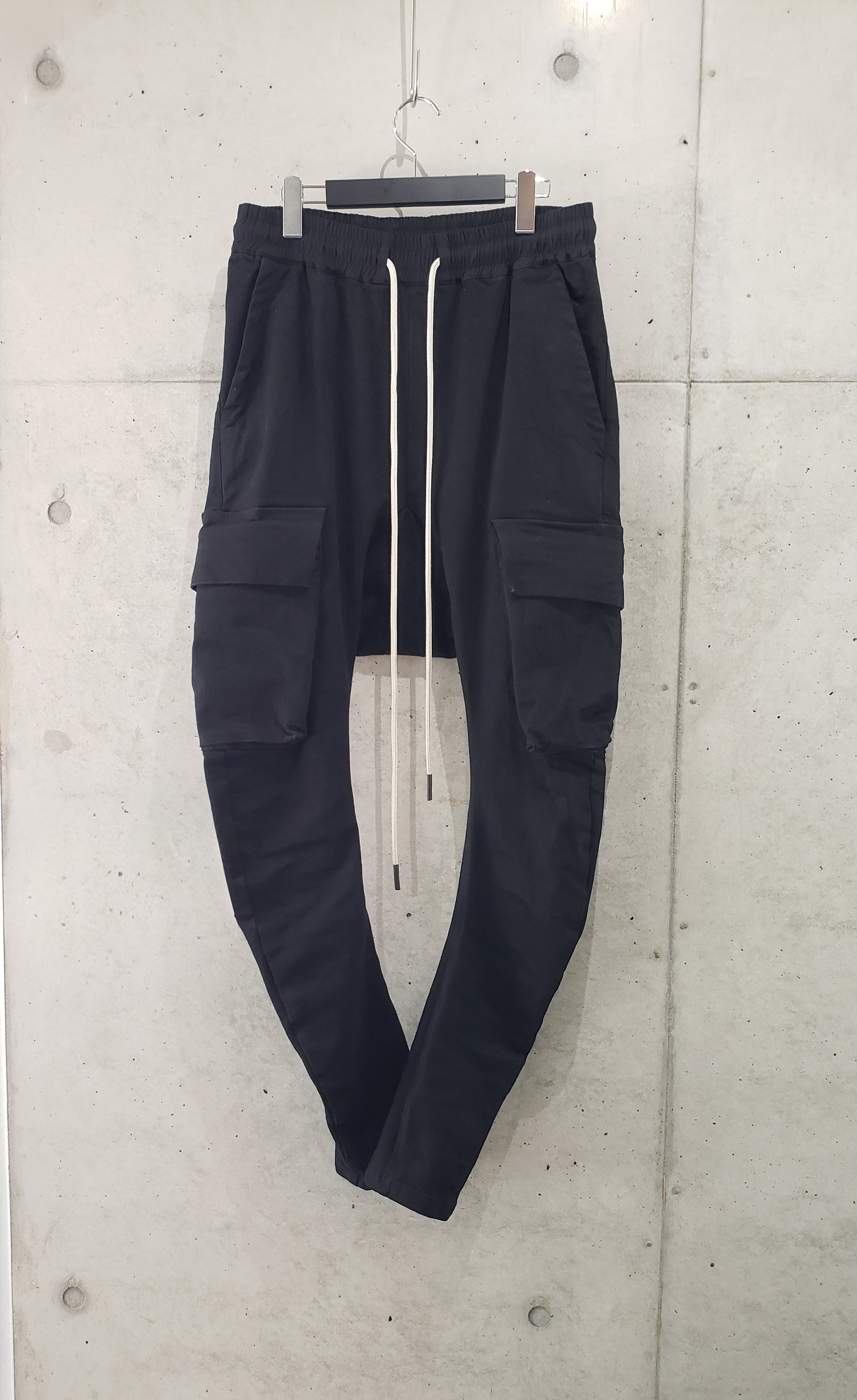 A.F ARTEFACT "tdc" DENIM SARROUEL CARGO SKINNY (BLACK)