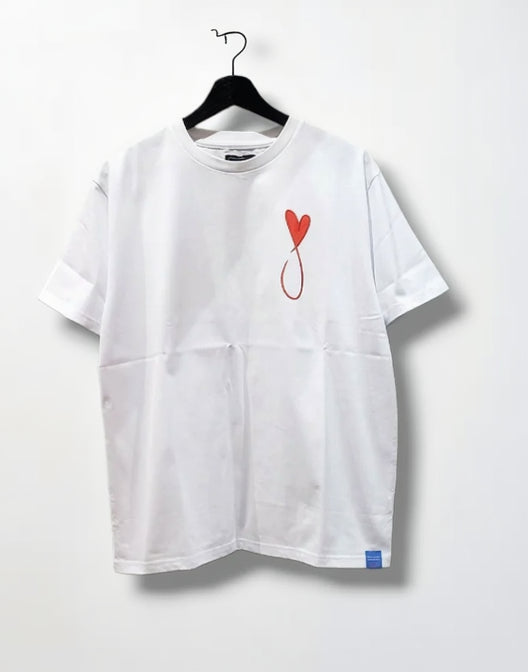 MAISON HONORE Tiphanie Big Logo T-shirt/white ✖️RED