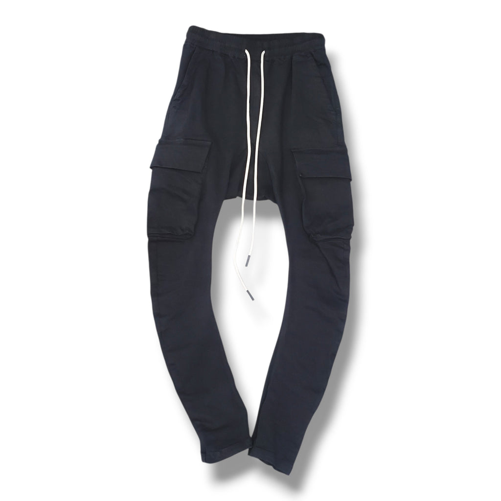 A.F ARTEFACT "tdc" DENIM SARROUEL CARGO SKINNY (BLACK)