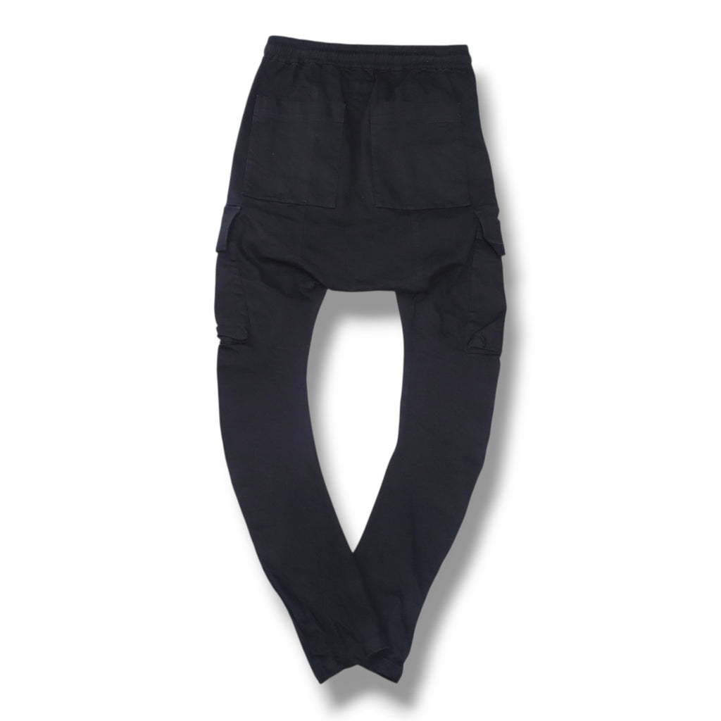A.F ARTEFACT "tdc" DENIM SARROUEL CARGO SKINNY (BLACK)
