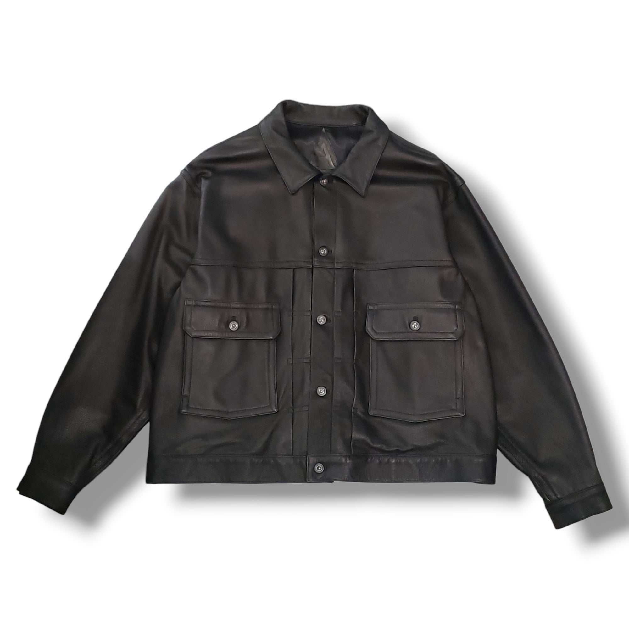 A LEATHER 　　Trucker Jacket