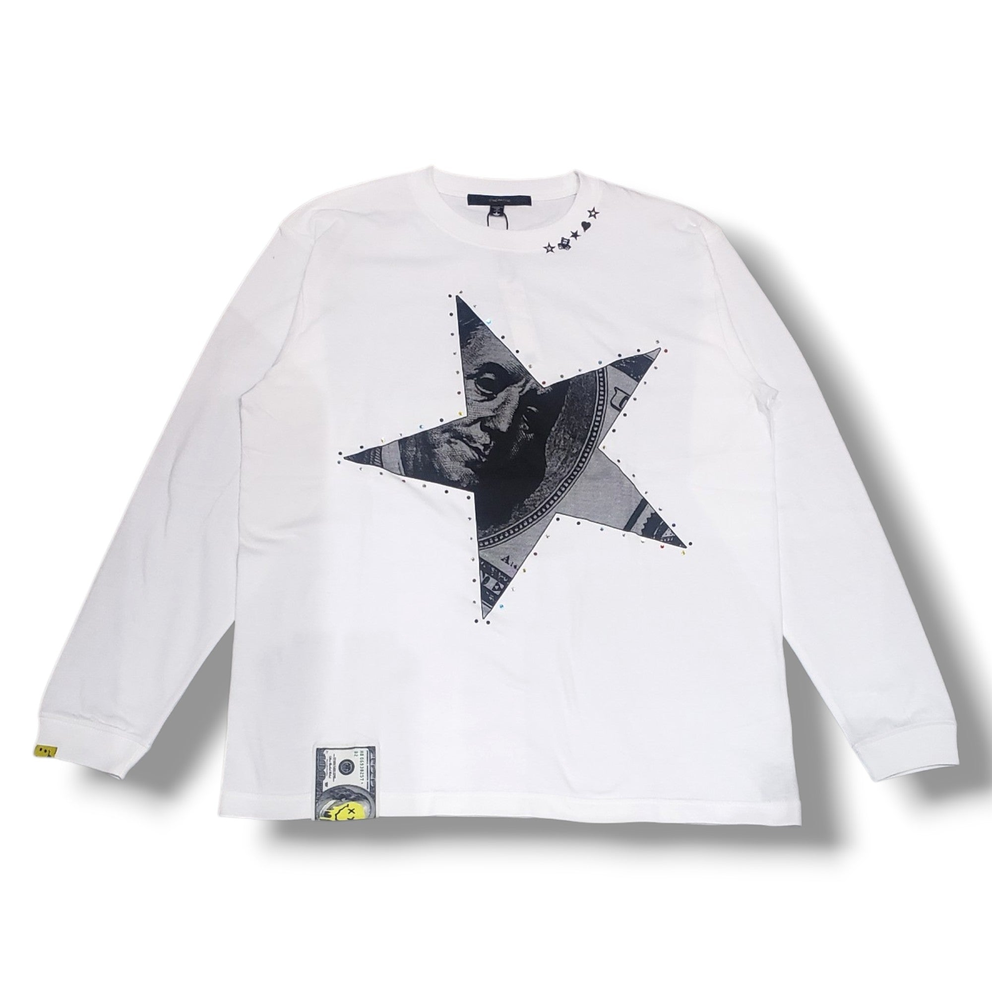 【STUD MUFFIN(スタッドマフィン)】 5.6ozコットン天竺ドルスターカラークリスタルLS Tシャツ(624-02897)