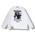 【STUD MUFFIN(スタッドマフィン)5.6ozコットン天竺 WARNING BEARフォームプリントLS Tシャツ(624-02905)