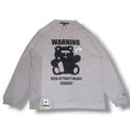 【STUD MUFFIN(スタッドマフィン)5.6ozコットン天竺 WARNING BEARフォームプリントLS Tシャツ(624-02905)