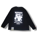 【STUD MUFFIN(スタッドマフィン)5.6ozコットン天竺 WARNING BEARフォームプリントLS Tシャツ(624-02905)