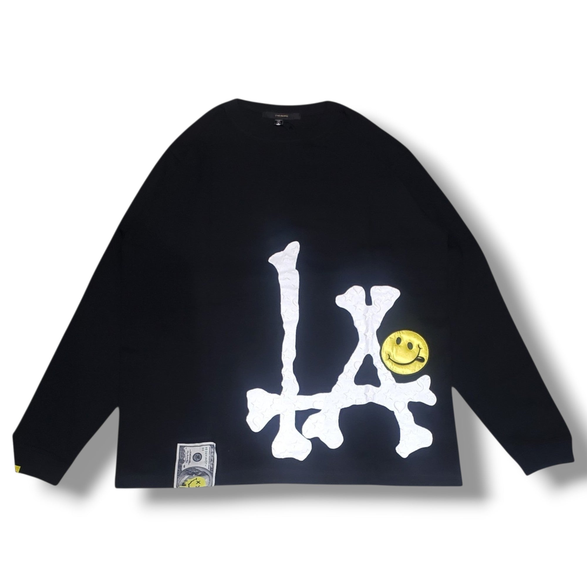 【STUD MUFFIN(スタッドマフィン)】 5.6ozコットン天竺 ボーンLAフォームプリント LS Tシャツ(624-02899)