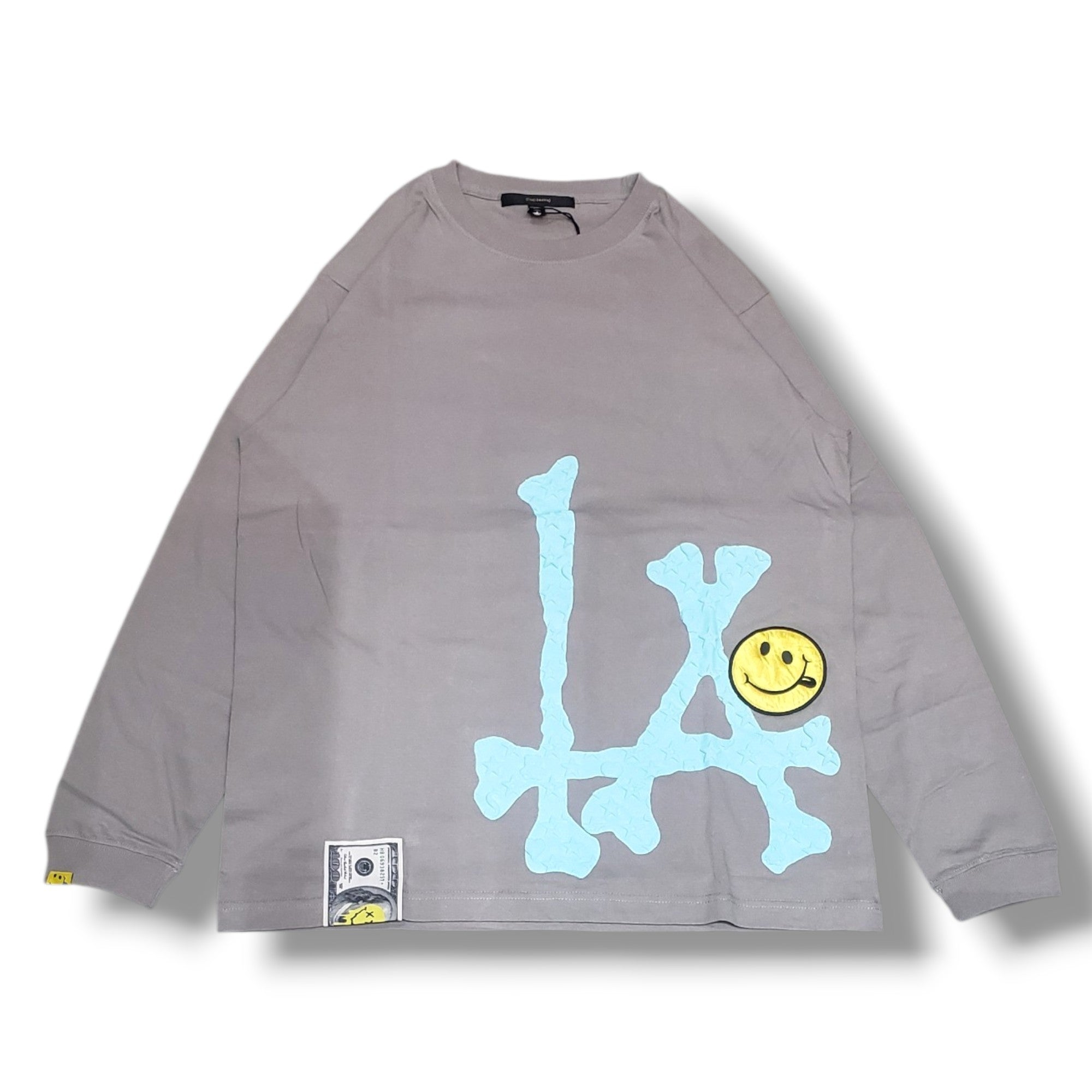 【STUD MUFFIN(スタッドマフィン)】 5.6ozコットン天竺 ボーンLAフォームプリント LS Tシャツ(624-02899)
