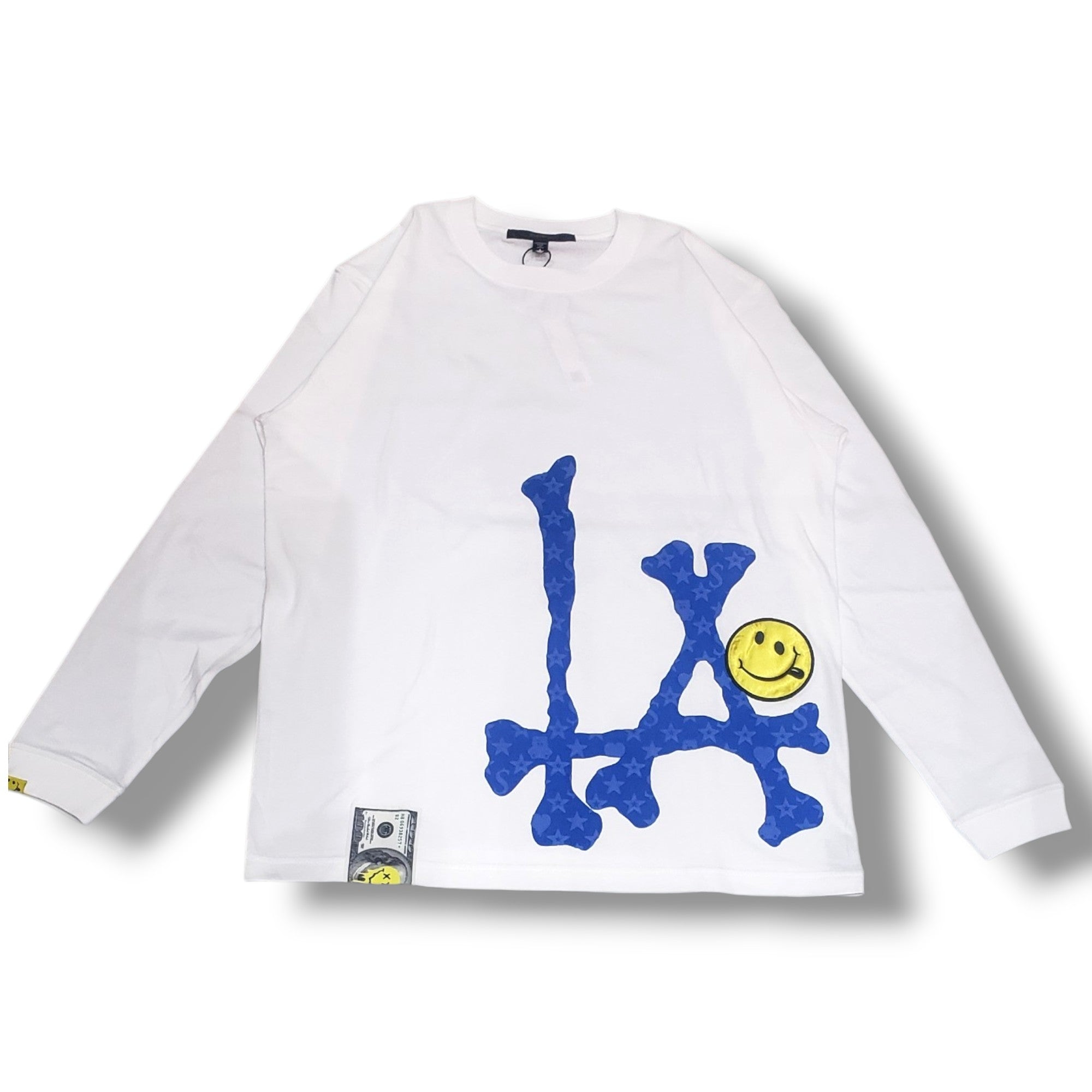 【STUD MUFFIN(スタッドマフィン)】 5.6ozコットン天竺 ボーンLAフォームプリント LS Tシャツ(624-02899)