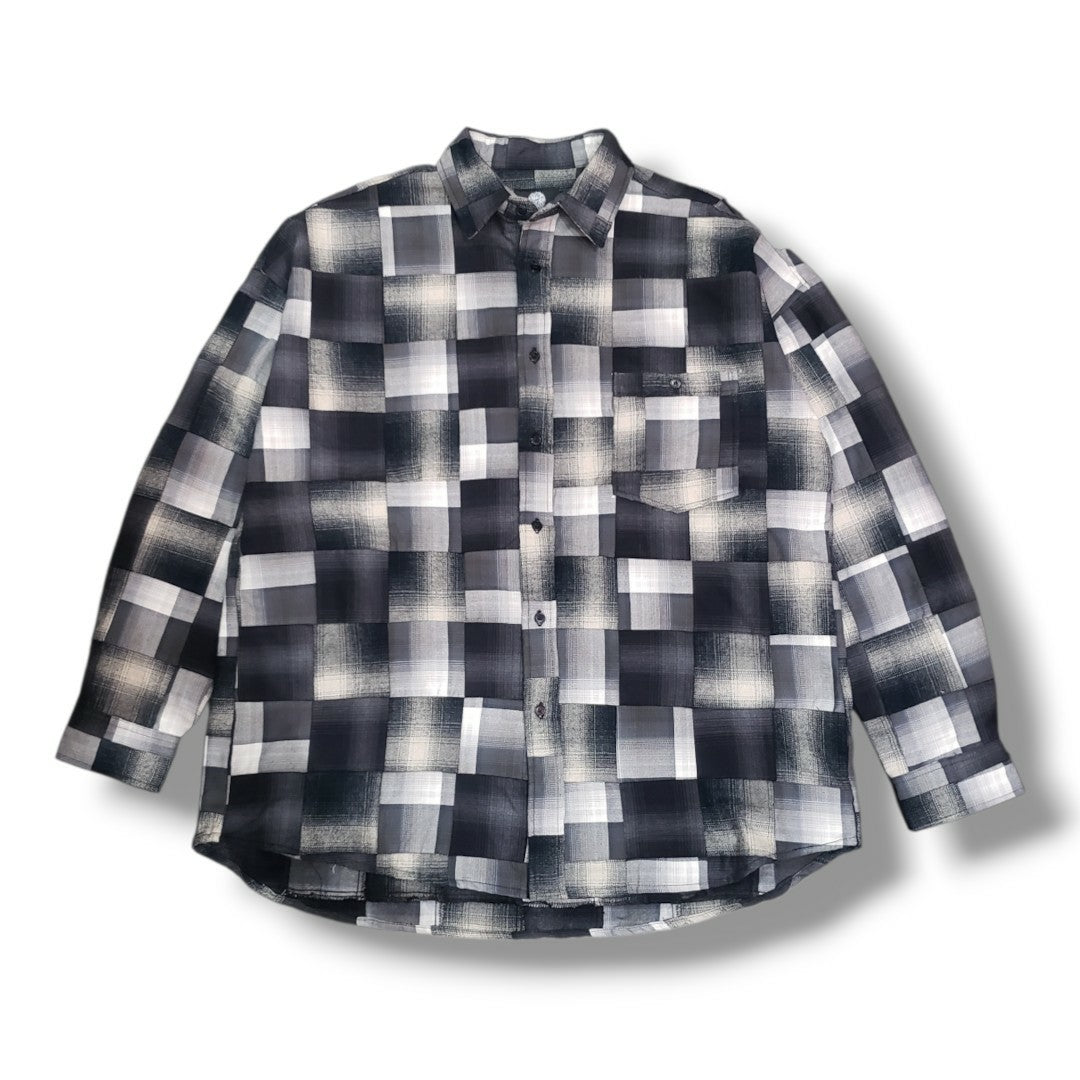 TALKING ABOUT  PATCHWORK SHIRTS (2627-AW-SH-001) Black