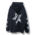 【STUD MUFFIN(スタッドマフィン)】T-C裏毛起毛 ドルスターカラークリスタルプルパーカー(624-02915) Black