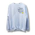 【STUD MUFFIN(スタッドマフィン)】オーセンティックパイル ラベルプリント ボーンパッチワーク スエットシャツ(624-02907)L.BLUE