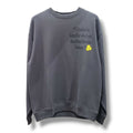 【STUD MUFFIN(スタッドマフィン)】オーセンティックパイル ラベルプリント ボーンパッチワーク スエットシャツ(624-02907) D.GRY