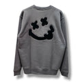【STUD MUFFIN(スタッドマフィン)】T-C裏毛起毛ファースマイルパッチワーク スエットシャツ(624-02911) C.GRY
