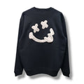【STUD MUFFIN(スタッドマフィン)】T-C裏毛起毛ファースマイルパッチワーク スエットシャツ(624-02911) Black