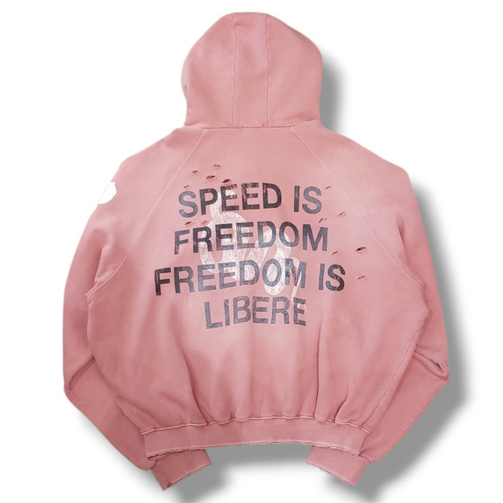 LIBERE  DOUBLE EIGHT SNAKE ZIP HOODIE / PINK (265232)