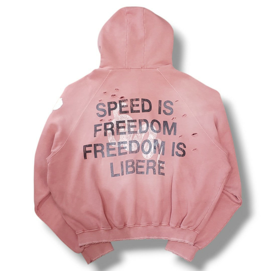 LIBERE  DOUBLE EIGHT SNAKE ZIP HOODIE / PINK (265232)