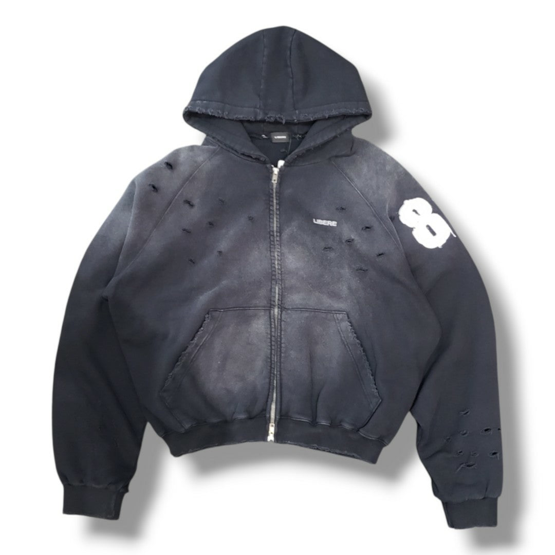 LIBERE  DOUBLE EIGHT SNAKE ZIP HOODIE / BLACK (265231)