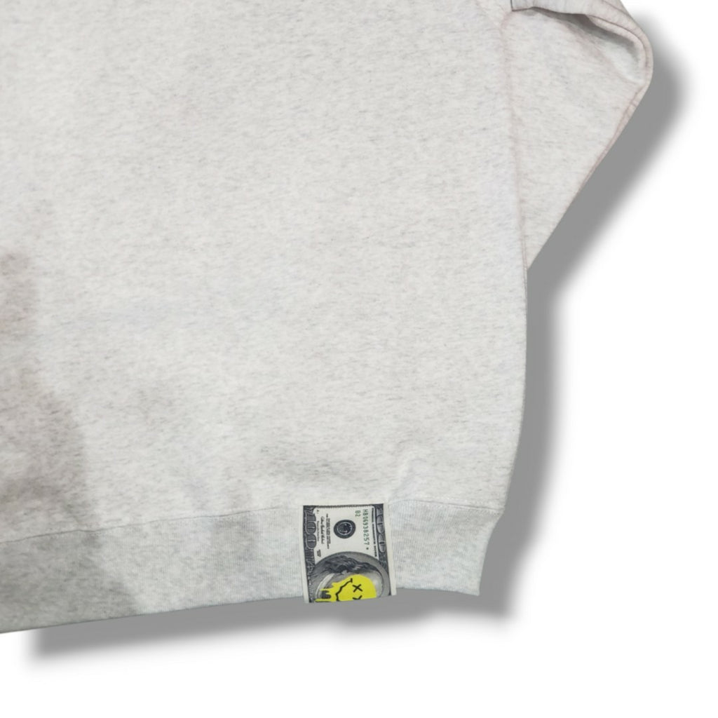 STUD MUFFIN(スタッドマフィン)T-C裏毛起毛 ファー-ムックボアミックスパッチワークスエットシャツ(624-02917) ASH