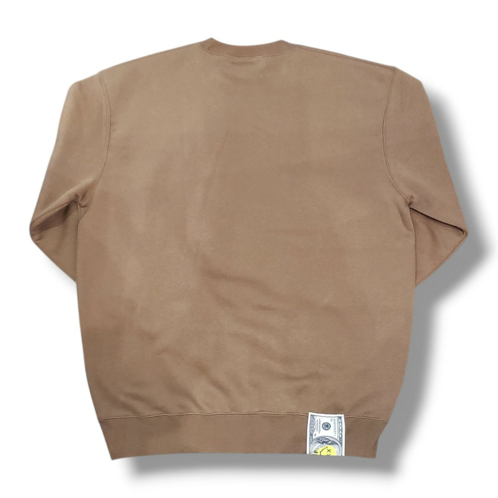 STUD MUFFIN(スタッドマフィン) T-C裏毛起毛 ファー-ムックボアミックスパッチワークスエットシャツ(624-02917) BRN