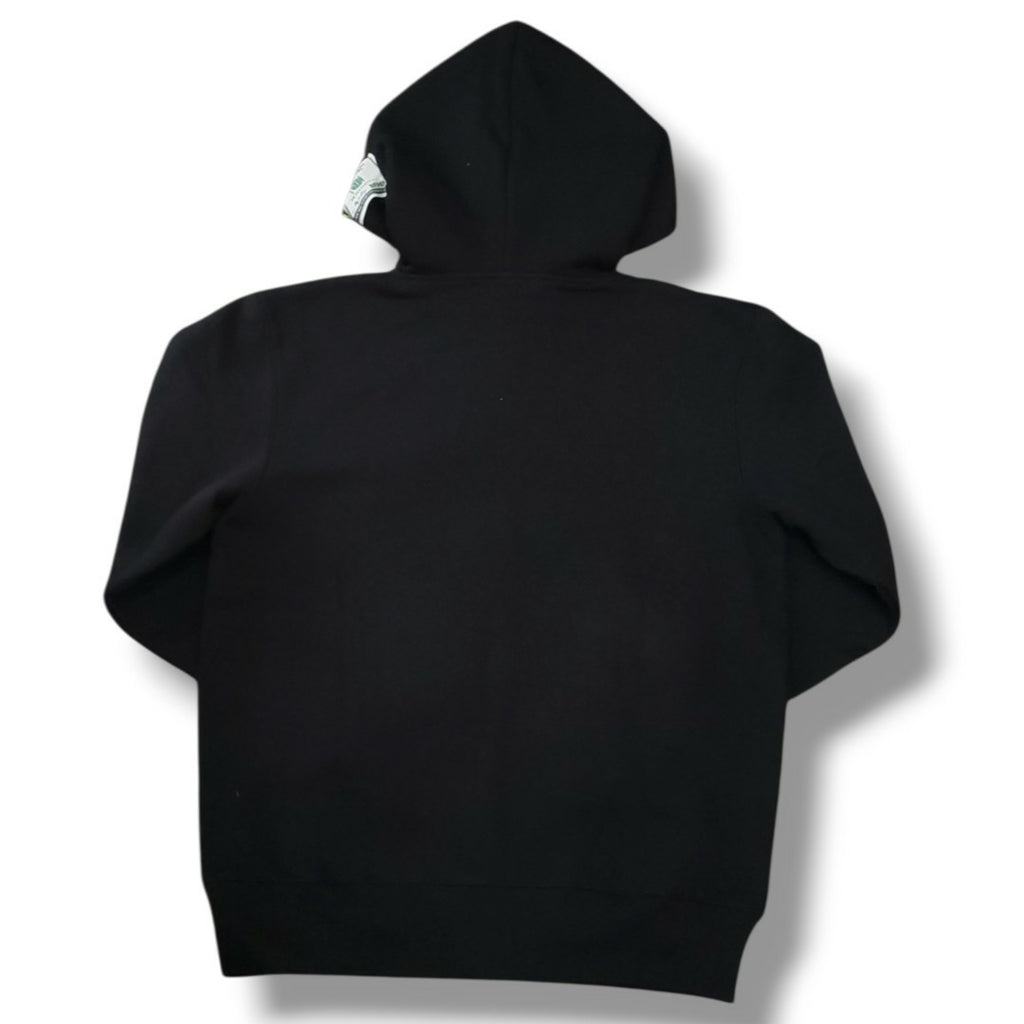 STUD MUFFIN(スタッドマフィン) T-C裏毛起毛 ファー-ムックボアミックスパッチワークジップパーカー(624-02916) Black