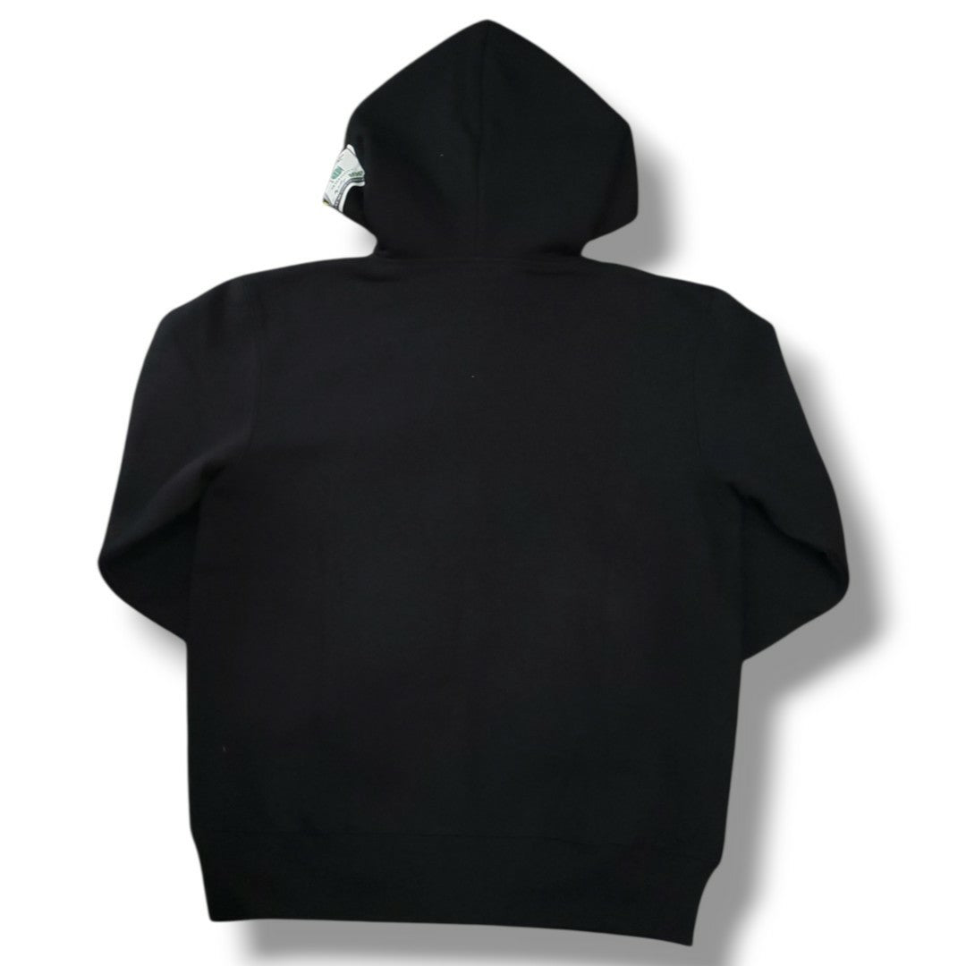 STUD MUFFIN(スタッドマフィン) T-C裏毛起毛 ファー-ムックボアミックスパッチワークジップパーカー(624-02916) Black