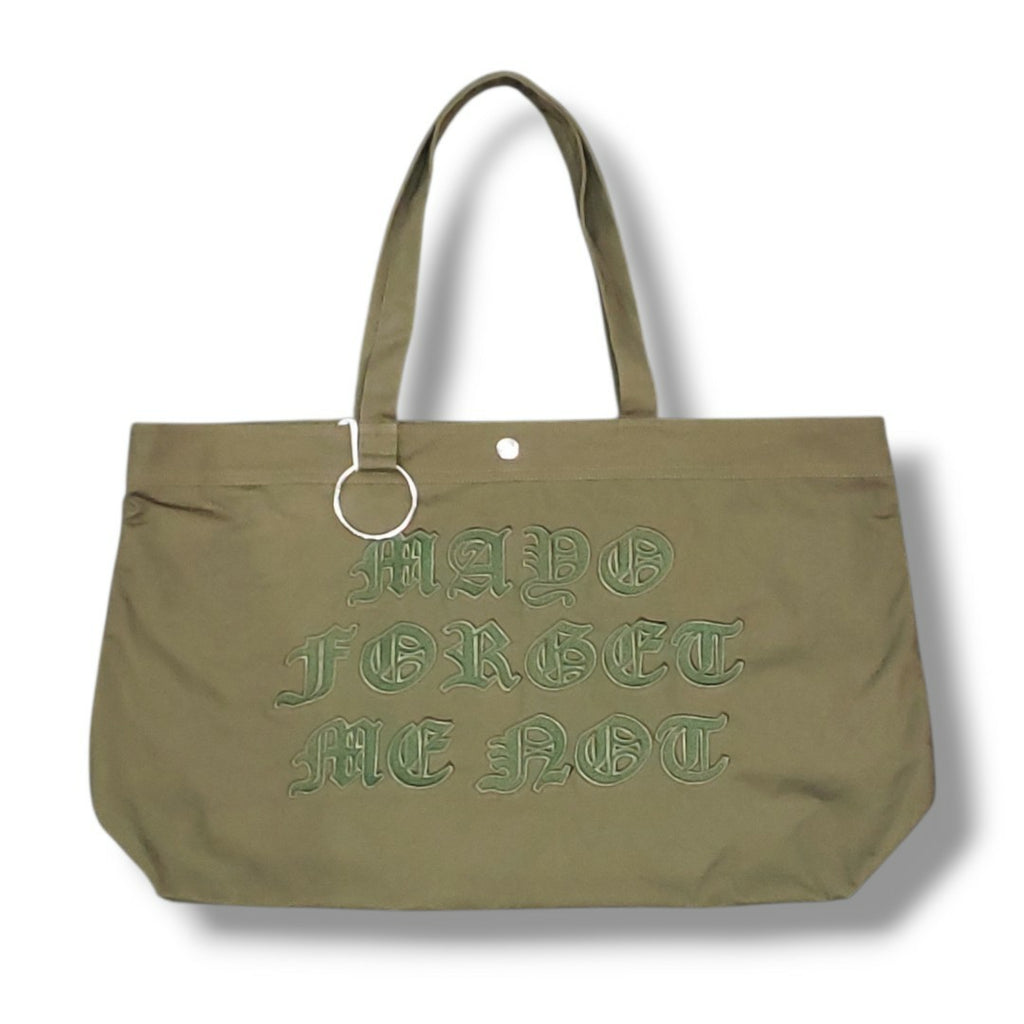 MAYO FORGET ME NOT EMBROIDERY TOTE BAG GREEN (26MY-BAG002)