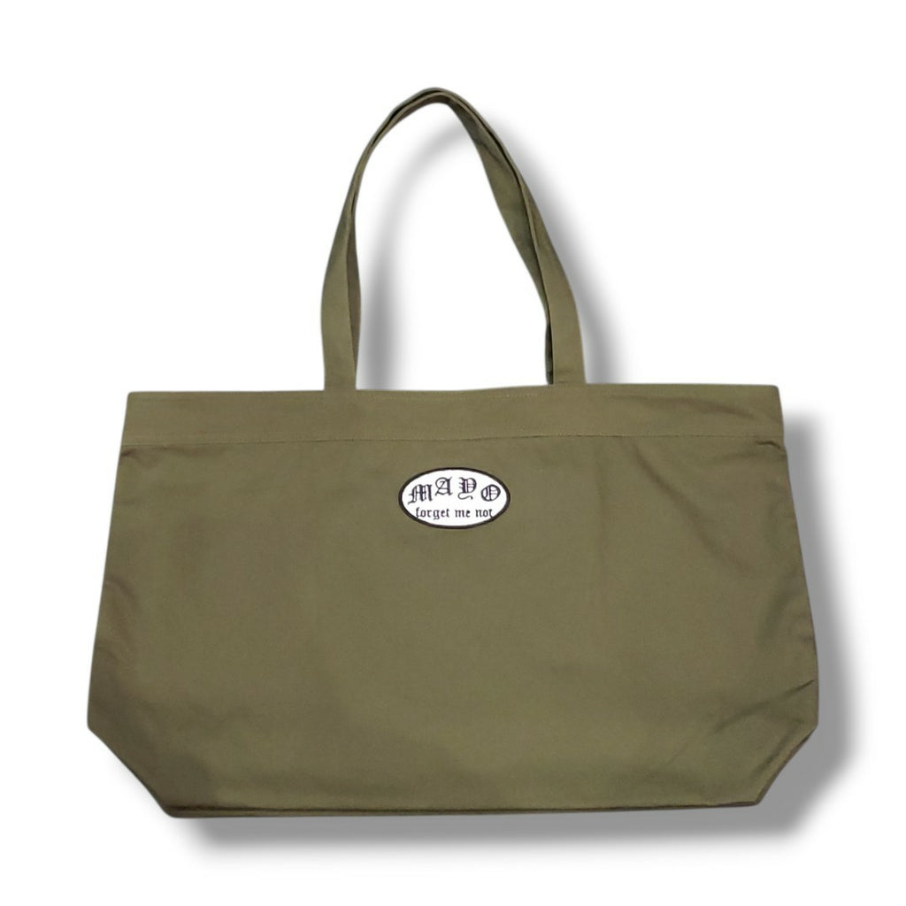 MAYO FORGET ME NOT EMBROIDERY TOTE BAG GREEN (26MY-BAG002)