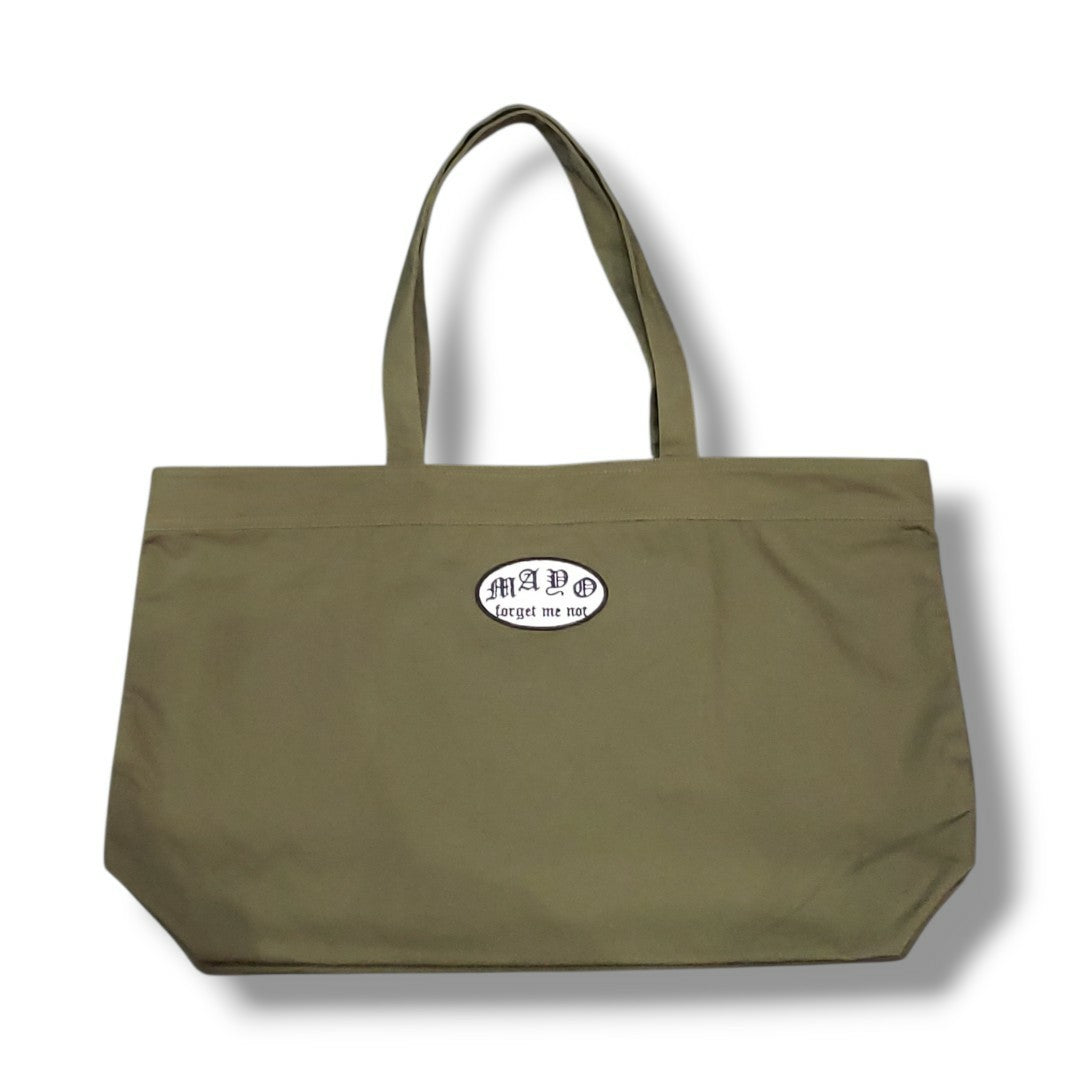 MAYO FORGET ME NOT EMBROIDERY TOTE BAG GREEN (26MY-BAG002)