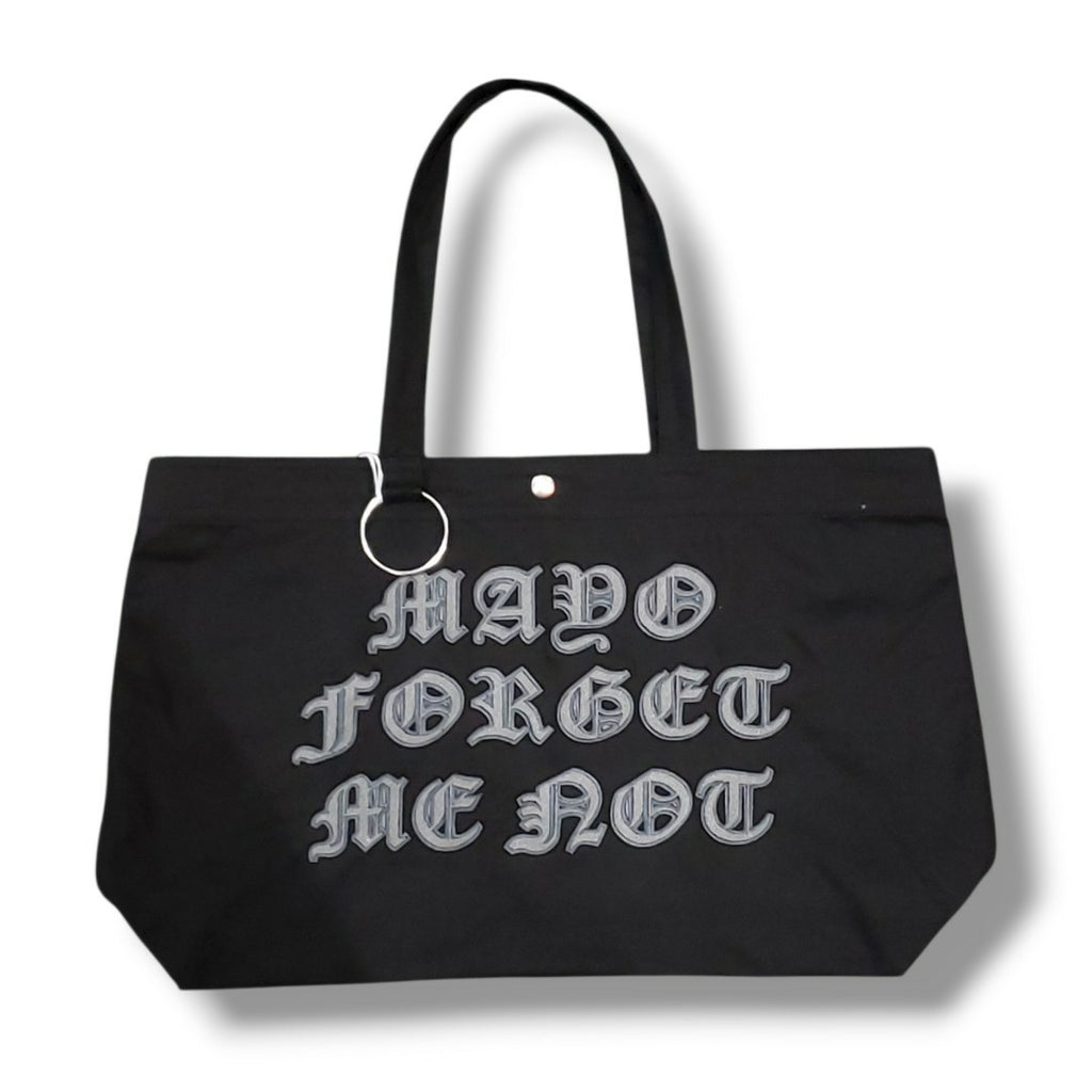 MAYO FORGET ME NOT EMBROIDERY TOTE BAG BLACK (26MY-BAG002)