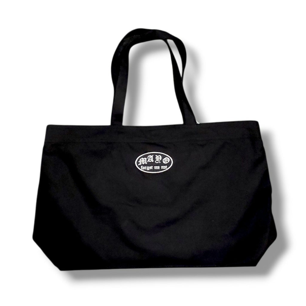 MAYO FORGET ME NOT EMBROIDERY TOTE BAG BLACK (26MY-BAG002)