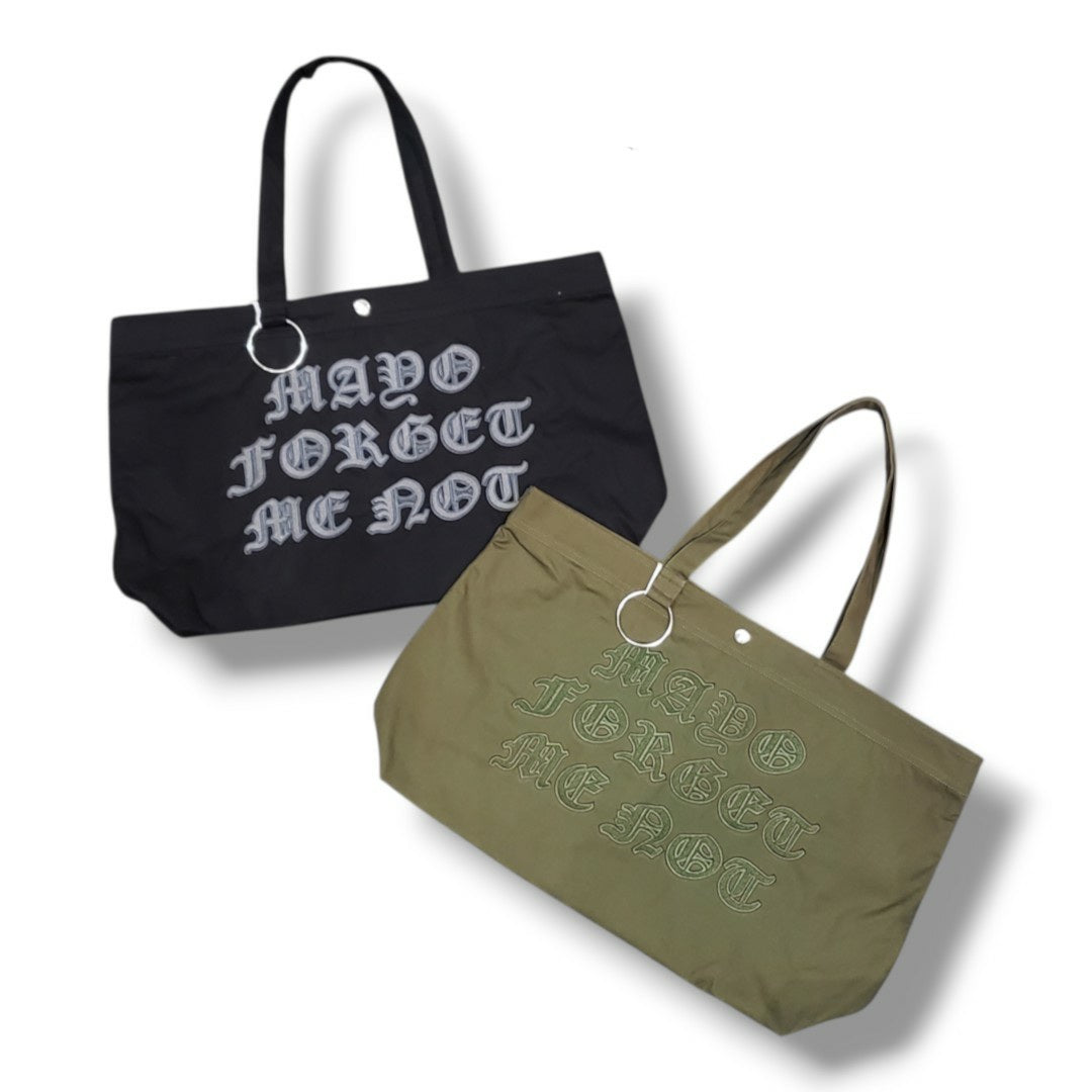 MAYO FORGET ME NOT EMBROIDERY TOTE BAG GREEN (26MY-BAG002)