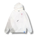 MAISON HONORE　ハートフィッシュビッグロゴフーディー　WHITE×PINK
