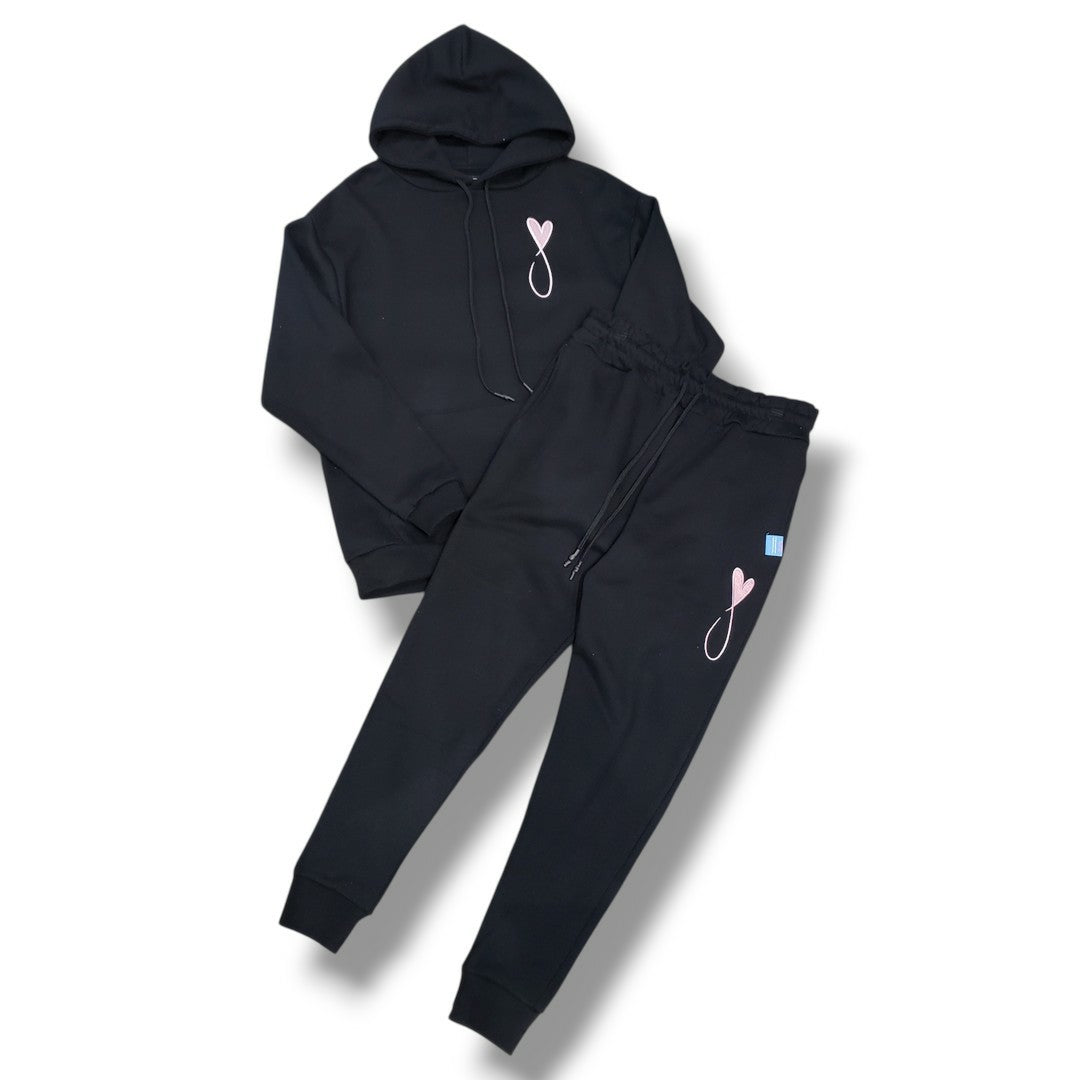 MAISON HONORE　ハートフィッシュビッグロゴフーディー　Black×PINK