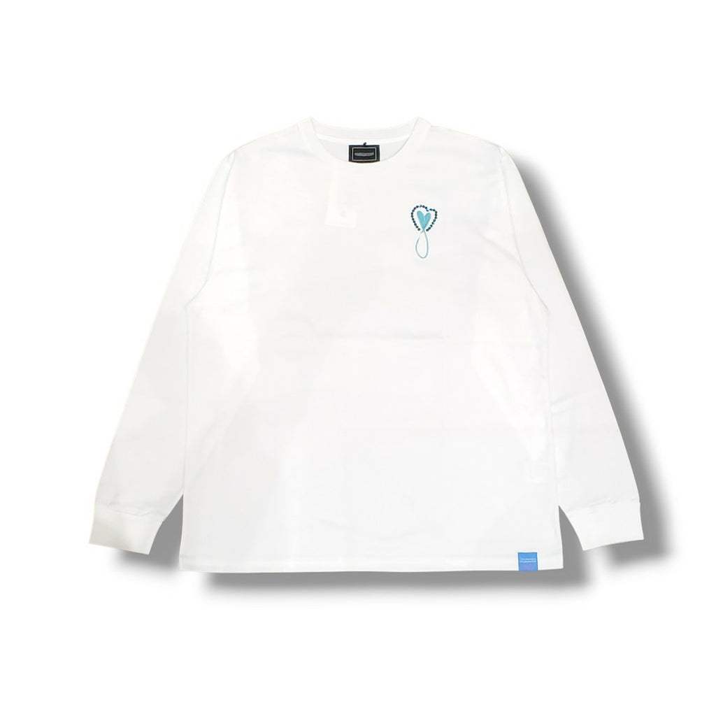 MAISON HONORE Tiphanie Swarovski スワロロングスリーブT　BLUE×WHITE