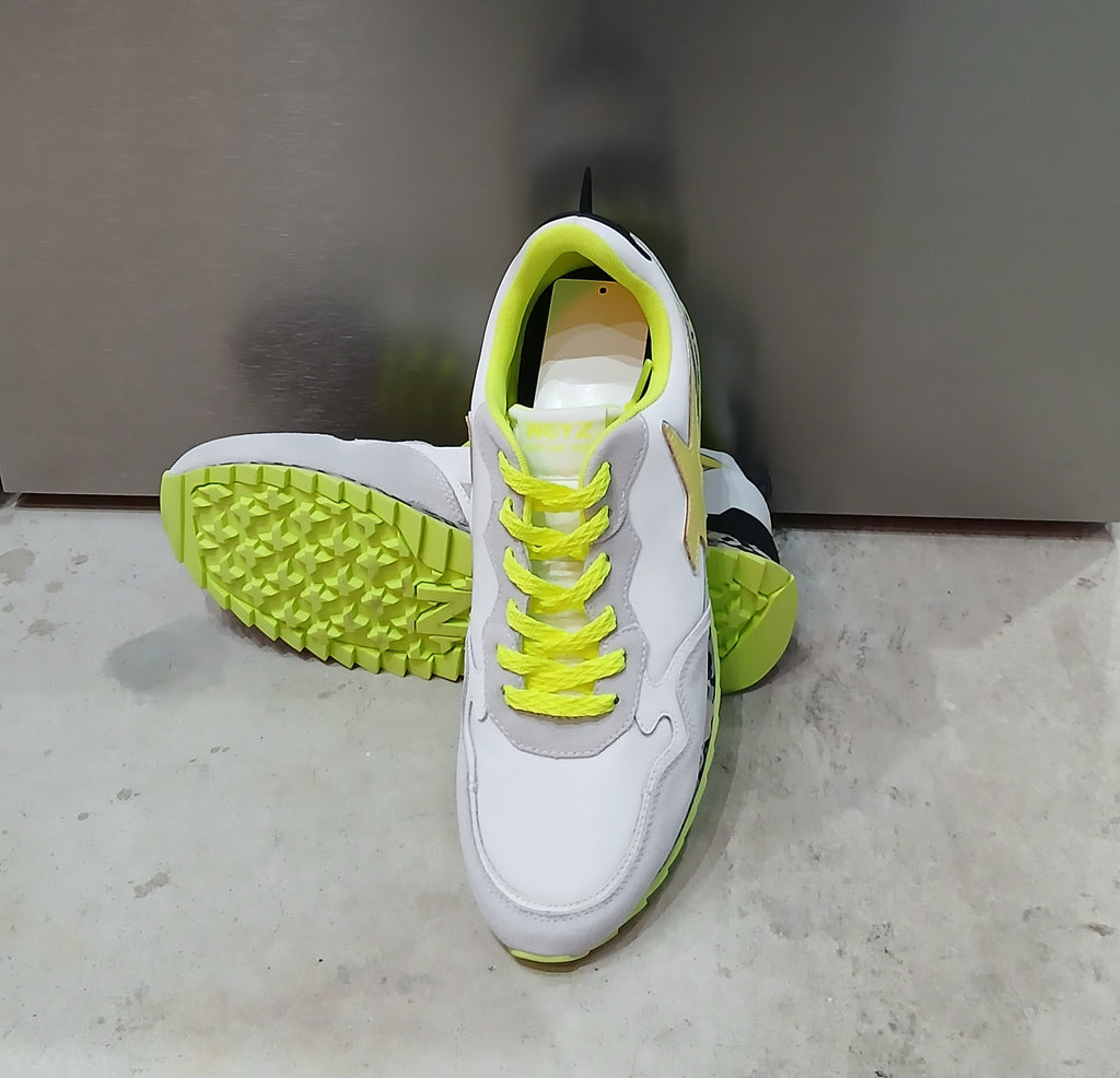W6YZ スニーカー (WHITE-GRAY-NEON YELLOW)