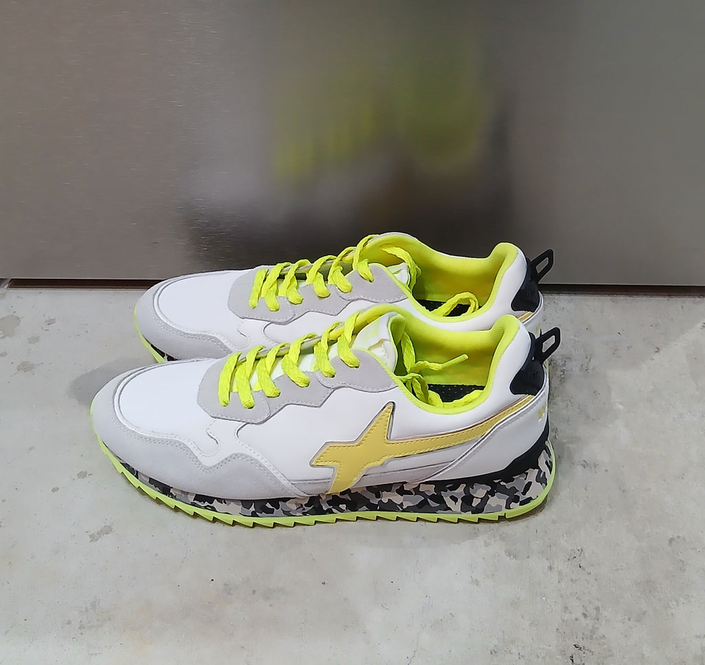 W6YZ スニーカー (WHITE-GRAY-NEON YELLOW)