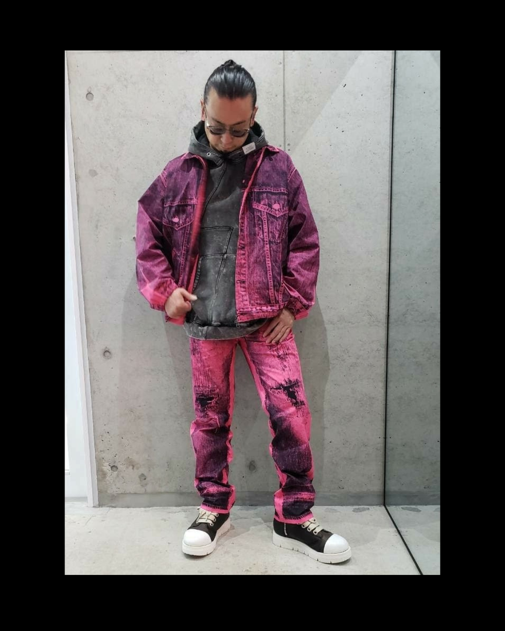 TALKING ABOUT  POP ART TRANSFER SWIING TOP PINK (2627AW-J-009)